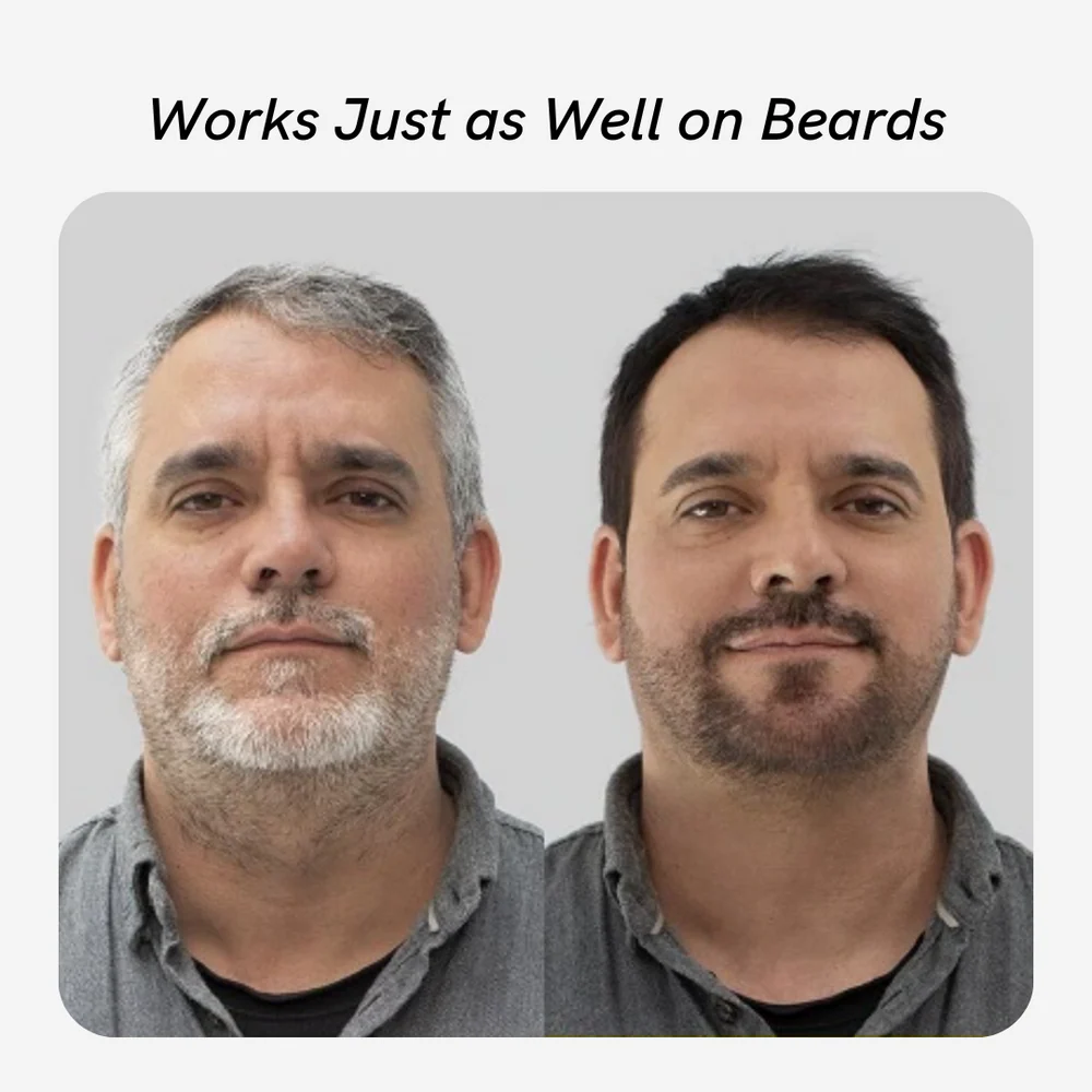 savirro works just as well on beards — before and after