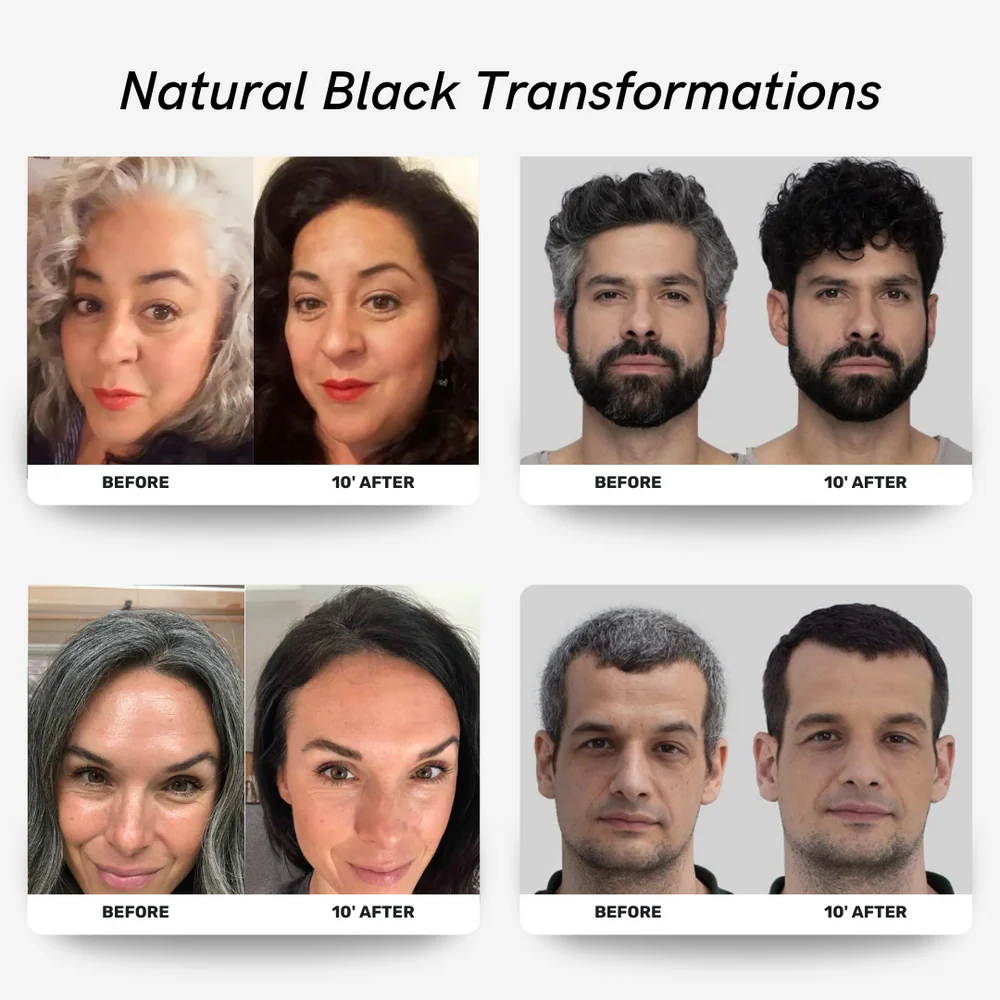 Natural black transformations before and after savirro